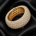 14kt Yellow Gold 7-Row Natural Diamond Eternity Ring