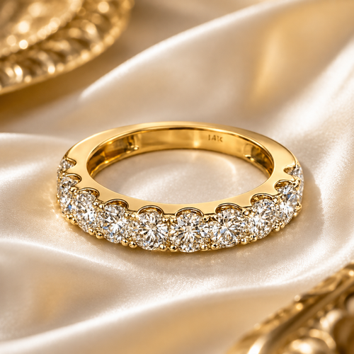14kt yellow gold2.5ct Natural Diamonds band