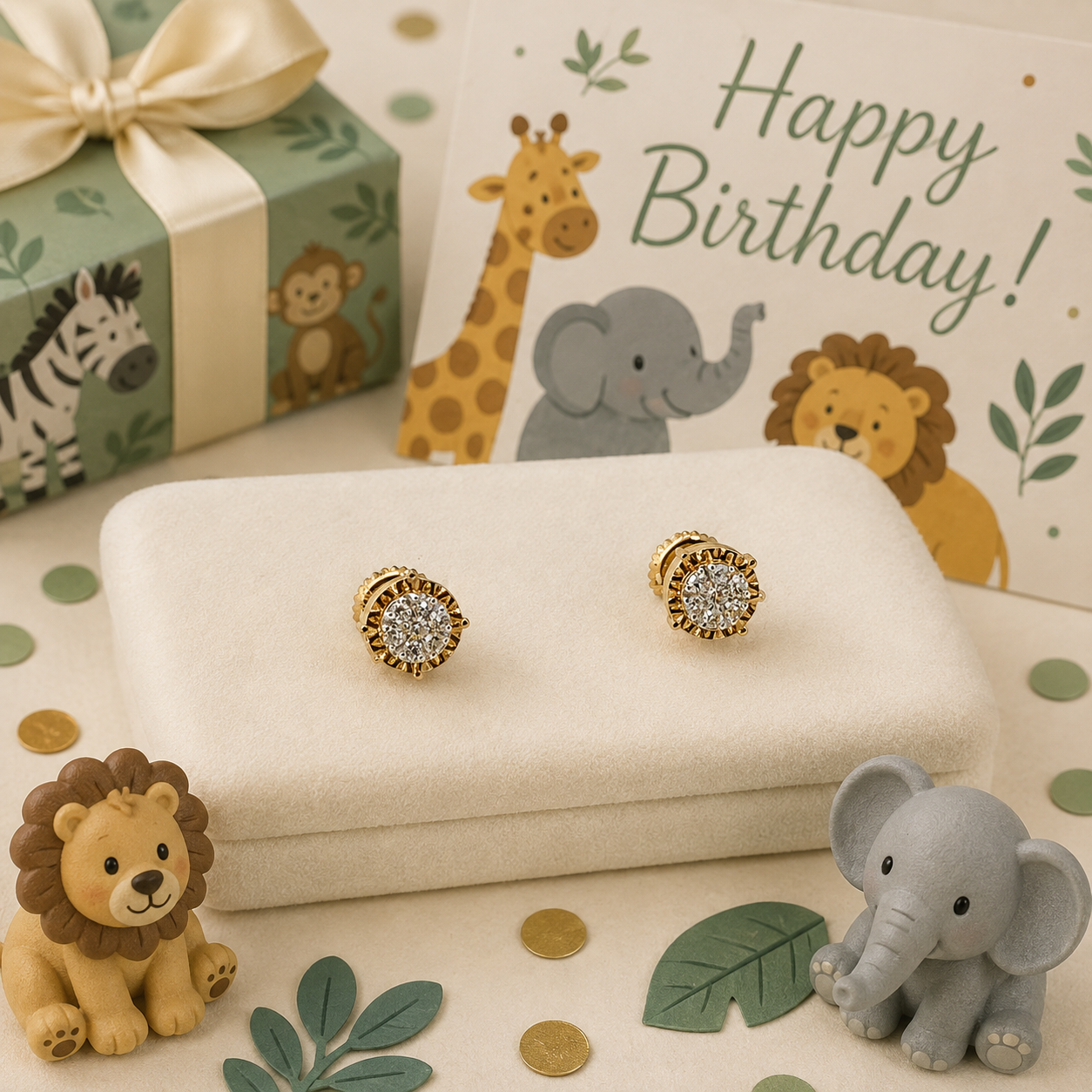 10K Yellow Gold Diamond Stud Earrings – .10ct Natural Diamonds