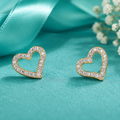Natural Diamond Heart Shape Earrings