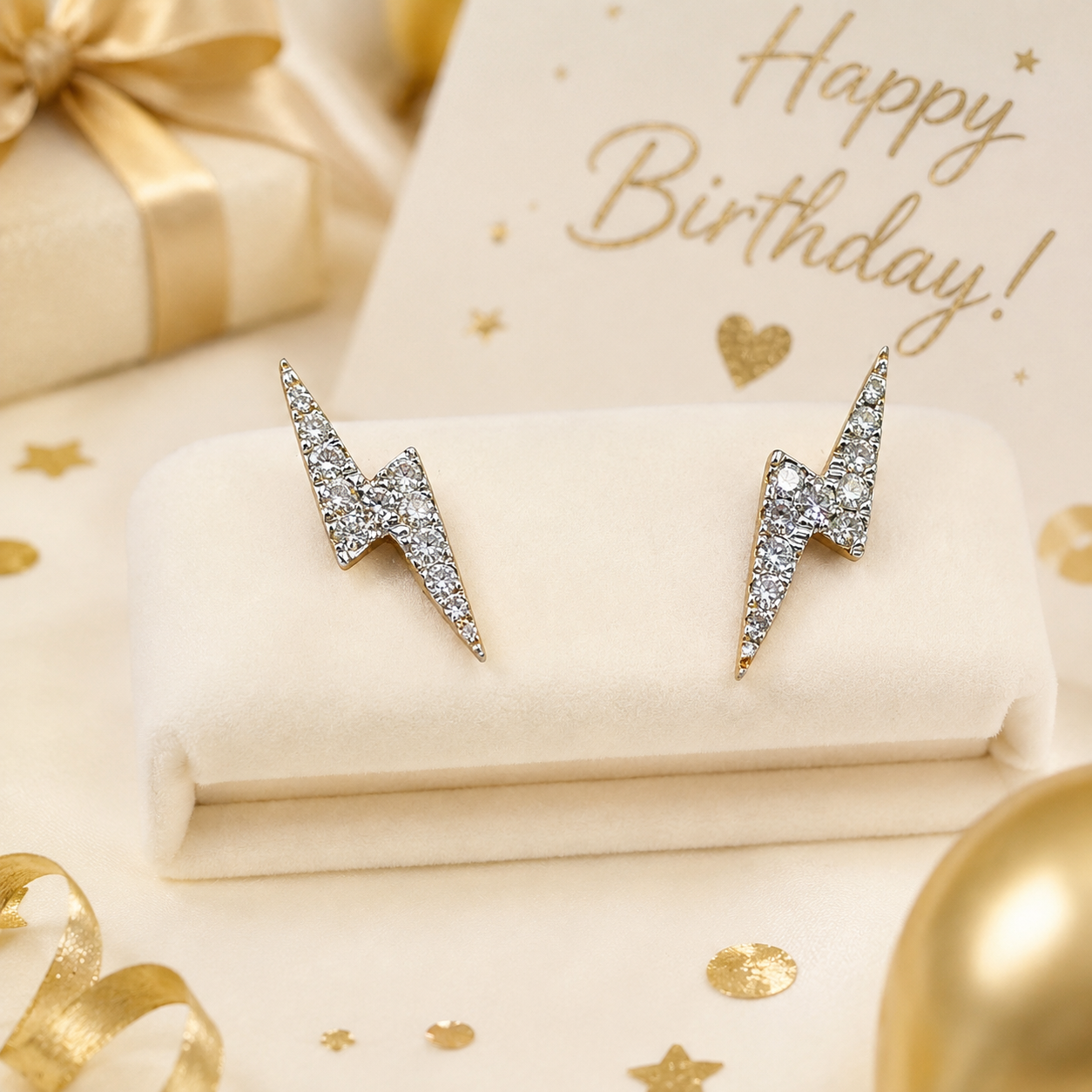 10K Yellow Gold Diamond Stud Earrings – .15ct Natural Diamond
