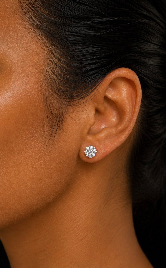 14K Yellow Gold Diamond Stud Earrings – .45ct Natural Diamonds SI1 | 2027 Setting