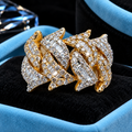 10K Yellow Gold 1.50 Carat Natural Diamond Barbed-Wire-Inspired Ring