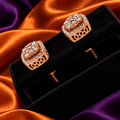 10K Rose Gold 0.50 Carat Natural Diamond Screw-Back Earrings
