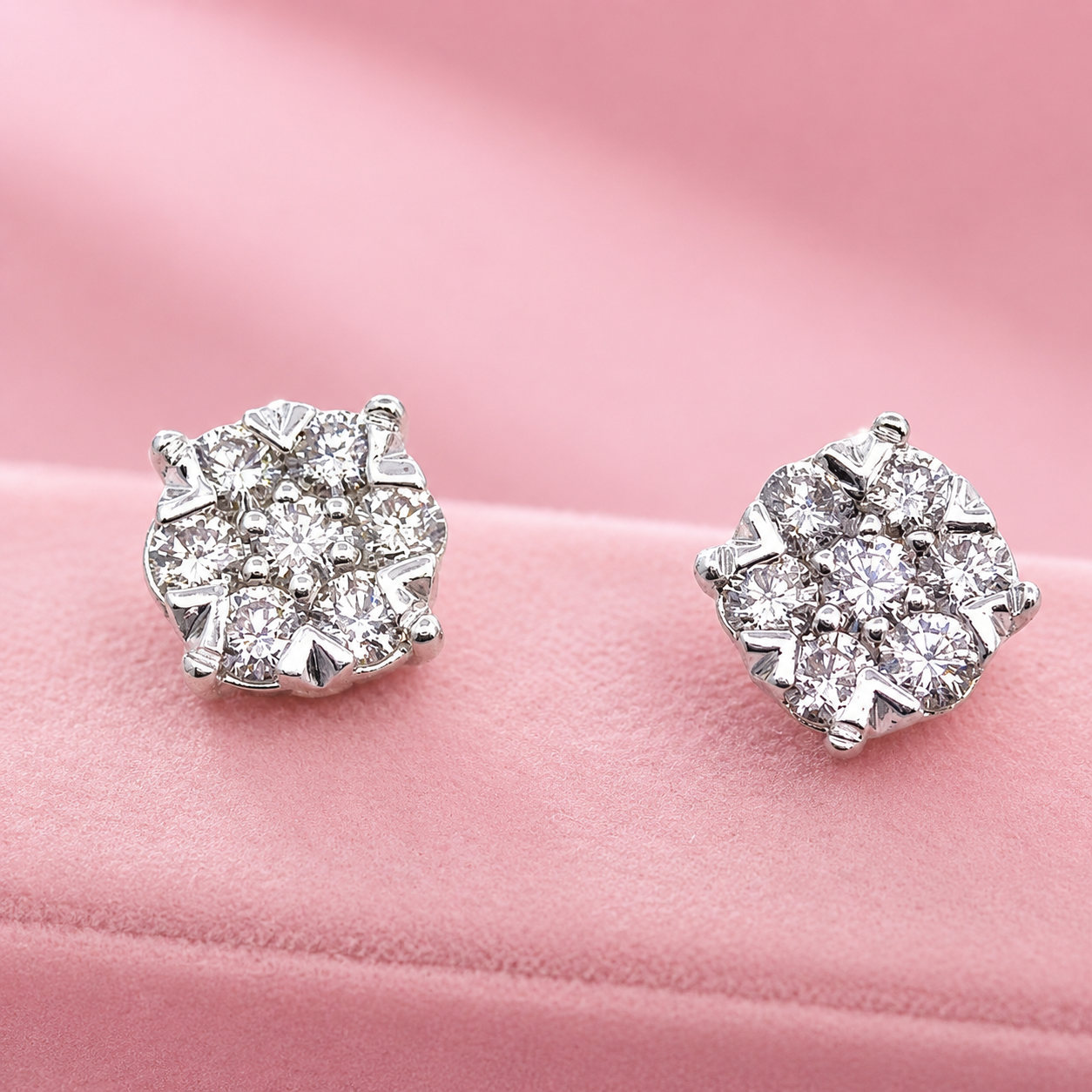 14K Yellow Gold Diamond Stud Earrings – .45ct Natural Diamonds SI1 | 2027 Setting