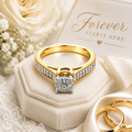 14K Yellow Gold Engagement Ring with .53ct Natural Diamonds