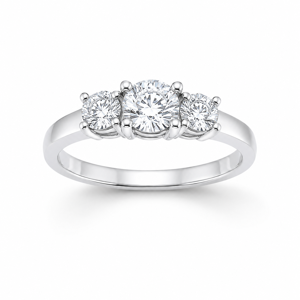 Past Present & Future Ring | 1.85ct Natural Diamonds | 14K White Gold