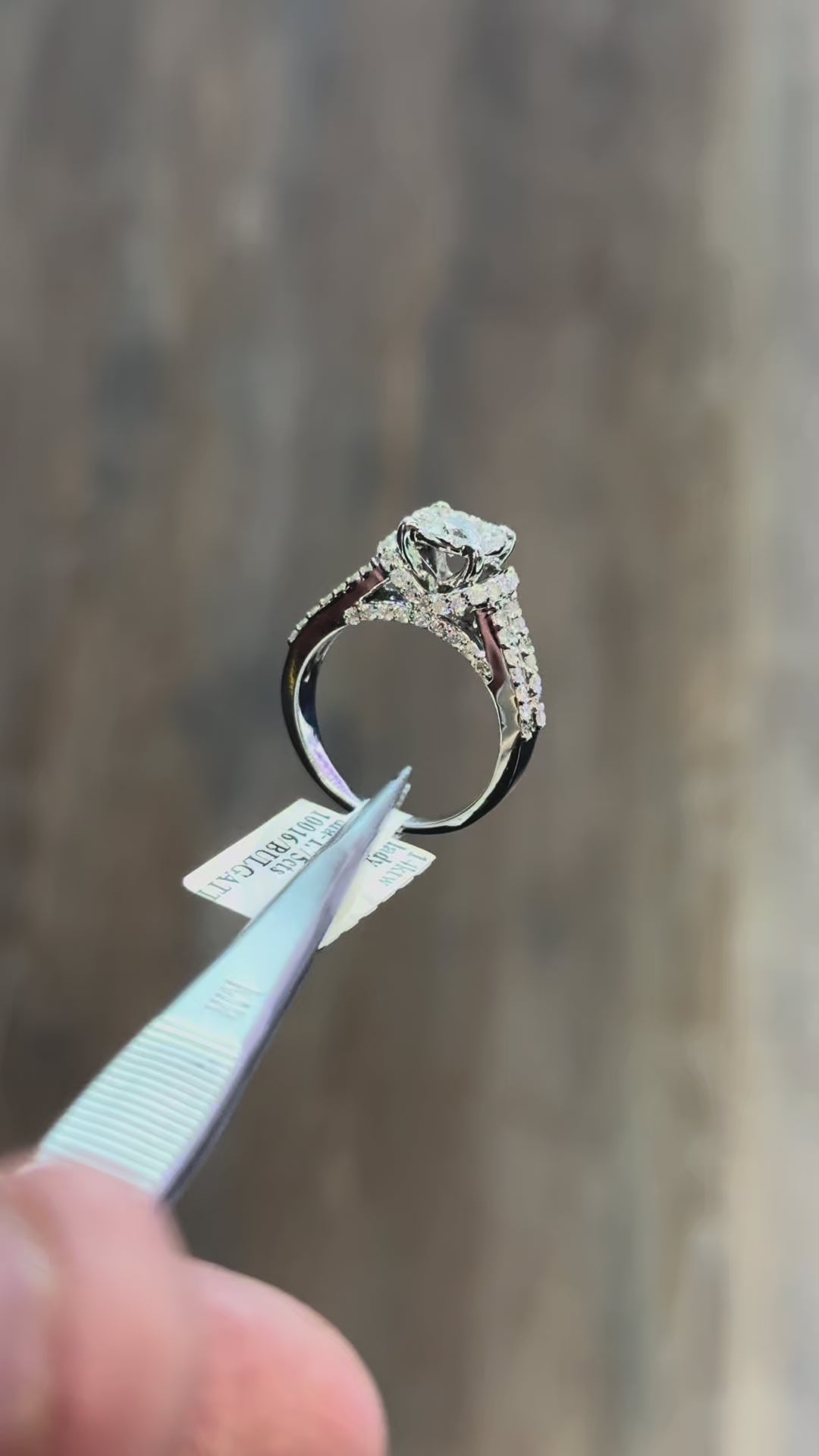 14K White Gold Natural Diamond Engagement Ring 1.75ct | Size 7